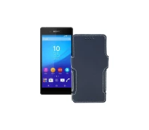 Купить - чехол для смартфона  Чехол-книга из экокожи для телефона Sony Xperia Z3 Plus E6553 Черный глянец