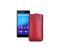 Купить - чехол для смартфона  Вытяжка из экокожи для телефона Sony Xperia Z3 Plus E6553 Красный