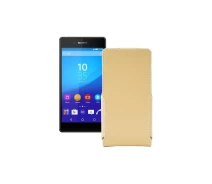 Купить - чехол для смартфона  Чехол-флип из экокожи для телефона Sony Xperia Z3 Plus E6553 Бежевый