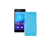 Купить - чехол для смартфона  Чехол-флип из экокожи для телефона Sony Xperia Z3 Plus E6553 Голубой
