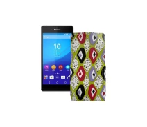 Купить - чехол для смартфона  Чехол-флип из экокожи для телефона Sony Xperia Z3 Plus E6553 Камни-цветные