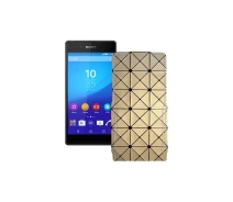 Купить - чехол для смартфона  Чехол-флип из экокожи для телефона Sony Xperia Z3 Plus E6553 Золотой ромб