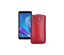 Купить - чехол для смартфона  Вытяжка из экокожи для телефона Asus ZenFone life (L1) ZA550KL Красный