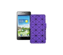 Купить - чехол для смартфона  Чехол-книга из экокожи для телефона Huawei Ascend G600 Фиолетовый ромб