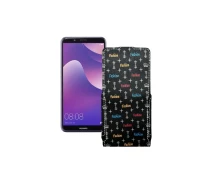 Купить - чехол для смартфона  Чехол-флип из экокожи для телефона Huawei Nova 2 lite Фэшн черный