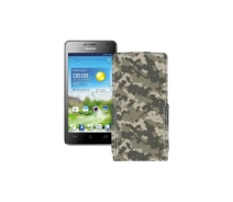 Купить - чехол для смартфона  Чехол-флип из экокожи для телефона Huawei Ascend G600 Хаки-зеленый