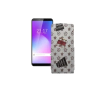 Купить - чехол для смартфона  Чехол-флип из экокожи для телефона Cubot Power Луи-Витон-белый