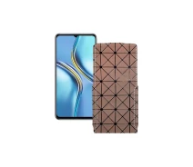 Купить - чехол для смартфона  Чехол-флип из экокожи для телефона Honor X30 Max Коричневый ромб