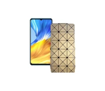 Купить - чехол для смартфона  Чехол-флип из экокожи для телефона Honor X10 Max 5G Золотой ромб