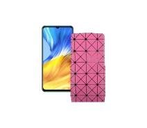 Купить - чехол для смартфона  Чехол-флип из экокожи для телефона Honor X10 Max 5G Розовый ромб