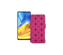 Купить - чехол для смартфона  Чехол-книга из экокожи для телефона Honor X10 Max 5G Розовый ромб