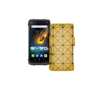 Купить - чехол для смартфона  Чехол-книга из экокожи для телефона Blackview BV6900 Золотой ромб
