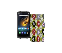 Купить - чехол для смартфона  Чехол-книга из экокожи для телефона Blackview BV6900 Камни-цветные