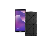 Купить - чехол для смартфона  Чехол-флип из экокожи для телефона Huawei Nova 2 lite Черный ромб