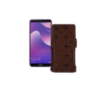 Купить - чехол для смартфона  Чехол-книга из экокожи для телефона Huawei Nova 2 lite Коричневый ромб