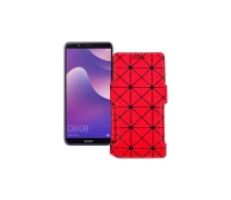 Купить - чехол для смартфона  Чехол-книга из экокожи для телефона Huawei Nova 2 lite Красный ромб
