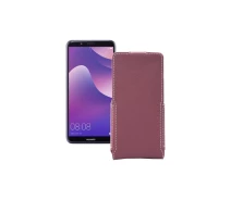 Купить - чехол для смартфона  Чехол-флип из экокожи для телефона Huawei Nova 2 lite Бордовый