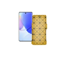 Купить - чехол для смартфона  Чехол-книга из экокожи для телефона Huawei Nova 9 Золотой ромб