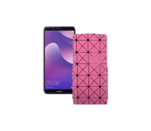 Купить - чехол для смартфона  Чехол-флип из экокожи для телефона Huawei Nova 2 lite Розовый ромб