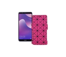 Купить - чехол для смартфона  Чехол-книга из экокожи для телефона Huawei Nova 2 lite Розовый ромб