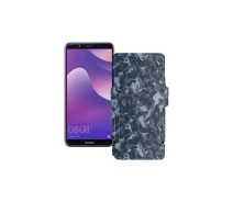 Купить - чехол для смартфона  Чехол-книга из экокожи для телефона Huawei Nova 2 lite Хаки-синий