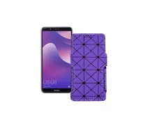 Купить - чехол для смартфона  Чехол-книга из экокожи для телефона Huawei Nova 2 lite Фиолетовый ромб
