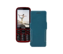 Купить - чехол для смартфона  Чехол-книга из экокожи для телефона Sigma Comfort 50 Optima 2021 Тм. Бирюзовый