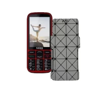 Купить - чехол для смартфона  Чехол-книга из экокожи для телефона Sigma Comfort 50 Optima 2021 Серый ромб