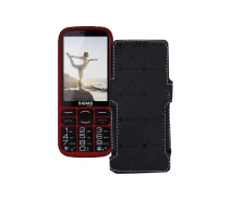 Купить - чехол для смартфона  Чехол-книга из экокожи для телефона Sigma Comfort 50 Optima 2021 Черный ромб