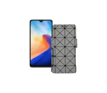 Купить - чехол для смартфона  Чехол-книга из экокожи для телефона Blackview A80s 2021 Серый ромб