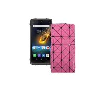 Купить - чехол для смартфона  Чехол-флип из экокожи для телефона Blackview BV6900 Розовый ромб