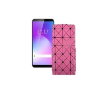 Купить - чехол для смартфона  Чехол-флип из экокожи для телефона Cubot Power Розовый ромб