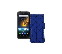 Купить - чехол для смартфона  Чехол-книга из экокожи для телефона Blackview BV6900 Синий ромб
