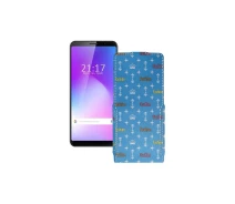 Купить - чехол для смартфона  Чехол-флип из экокожи для телефона Cubot Power Фэшн голубой