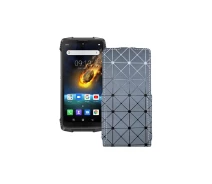 Купить - чехол для смартфона  Чехол-флип из экокожи для телефона Blackview BV6900 Серый ромб