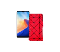 Купить - чехол для смартфона  Чехол-книга из экокожи для телефона Blackview A80s 2021 Красный ромб