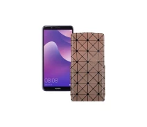 Купить - чехол для смартфона  Чехол-флип из экокожи для телефона Huawei Nova 2 lite Коричневый ромб