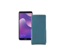 Купить - чехол для смартфона  Чехол-флип из экокожи для телефона Huawei Nova 2 lite Тм. Бирюзовый