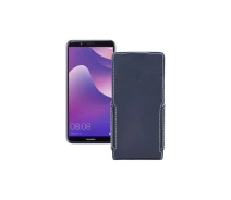 Купить - чехол для смартфона  Чехол-флип из экокожи для телефона Huawei Nova 2 lite Черный глянец