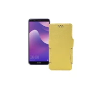Купить - чехол для смартфона  Чехол-книга из экокожи для телефона Huawei Nova 2 lite Золотой