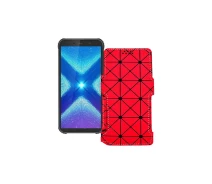Купить - чехол для смартфона  Чехол-книга из экокожи для телефона Blackview BV5500 Plus Красный ромб