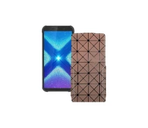Купить - чехол для смартфона  Чехол-флип из экокожи для телефона Blackview BV5500 Plus Коричневый ромб