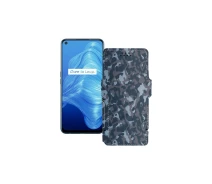 Купить - чехол для смартфона  Чехол-книга из экокожи для телефона Realme V5 5G Хаки-синий
