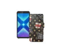 Купить - чехол для смартфона  Чехол-книга из экокожи для телефона Blackview BV5500 Plus Луи-Витон-коричневый