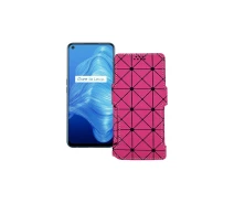 Купить - чехол для смартфона  Чехол-книга из экокожи для телефона Realme V5 5G Розовый ромб