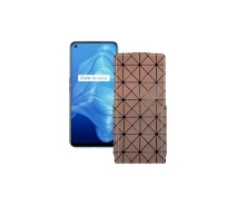Купить - чехол для смартфона  Чехол-флип из экокожи для телефона Realme V5 5G Коричневый ромб