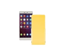 Купить - чехол для смартфона  Чехол-флип из экокожи для телефона Huawei P8 Желтый