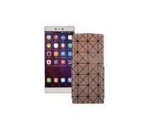 Купить - чехол для смартфона  Чехол-флип из экокожи для телефона Huawei P8 Коричневый ромб