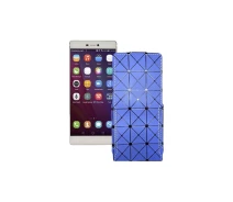 Купить - чехол для смартфона  Чехол-флип из экокожи для телефона Huawei P8 Синий ромб