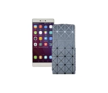 Купить - чехол для смартфона  Чехол-флип из экокожи для телефона Huawei P8 Серый ромб